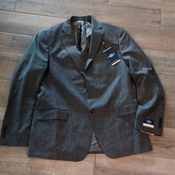 NWT HART SCHAFFNER MARX MENS Gray New York Fit Sport Coat Blazer SZ 44L